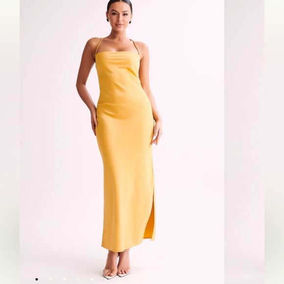 Meshki Dresses & Skirts - meshki sydney straight neck yellow maxi